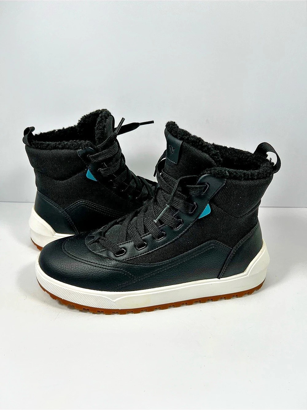 Vessi Alta High Top Winter Boot Black Waterproof Fleece Lined Sneaker Women's W8